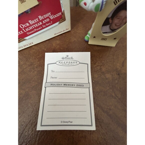 Hallmark Keepsake Ornament 2003 Toy Story Buzz Lightyear & Woody Our Best Buddy - Picture 2 of 16